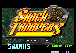 Shock Troopers (set 1) Title Screen